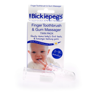 Bickiepegs Baby Infant Care Finger Teething Tooth Brush and Gum Massager 2 Pack