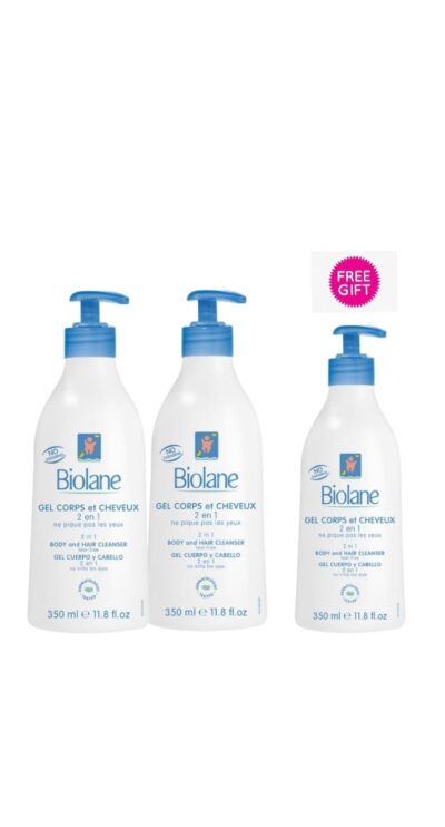 BUY 2 BIOLANE BODY AND HAIR CLEANSER 2IN1 750ML  AND GET 1 BODY AND HAIR CLEANSER 350ML FOR FREE