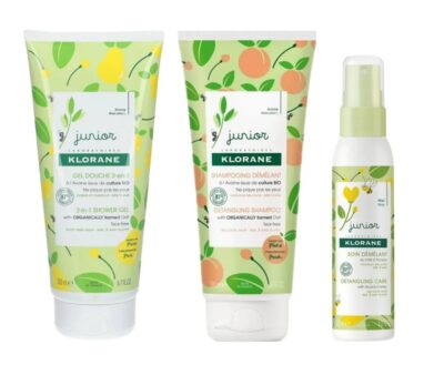 KLORANE JUNIOR 2in1 shower gel  200ml + detangling shampoo 200ml + detangling care spray