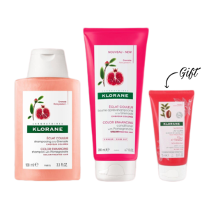 Klorane COLOR ENHANCING SHAMPOO WITH POMEGRANATE+ Klorane CONDITIONER WITH POMEGRANATE+NOURISHING BODY MILK 75ML GIFT