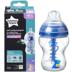 Tommee Tippee 0m+ 260ml Anti Colic Feeding Bottle Blue