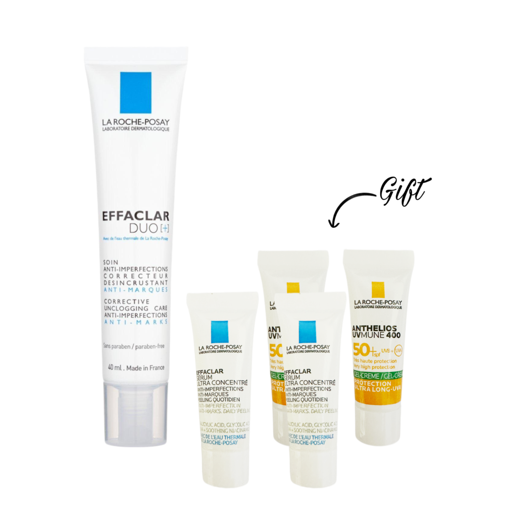 La Roche-Posay EFFACLAR DUO (+) + FREE 2*3ML ANTHELIOS UVMUNE GEL-CREAM +FREE 2*3ML EFFACLAR SERUM