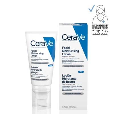 CERAVE PM FACIAL MOISTURIZING LOTION | NIGHT FACE MOISTURIZER FOR NORMAL TO DRY SKIN WITH HYALURONIC ACID, NIACINAMIDE AND CERAMIDES | NON-COMEDOGENIC, OIL-FREE, FRAGRANCE FREE |