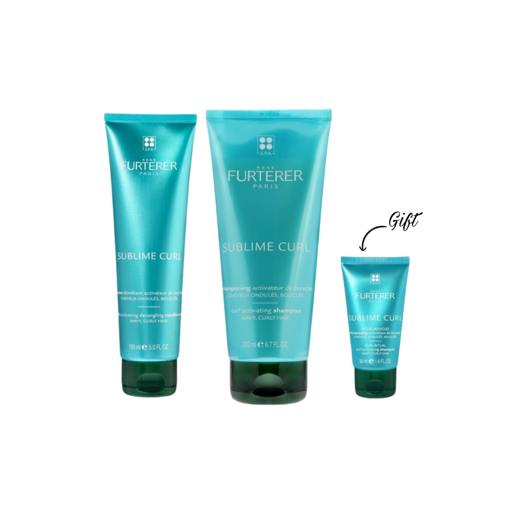 Rene Furterer SUBLIME CURL SHAMPOO 200ML+Rene Furterer SUBLIME CURL DETANGLING CONDITIONER 150ML+Rene Furterer SUBLIME CURL SHAMPOO 50ML FREE