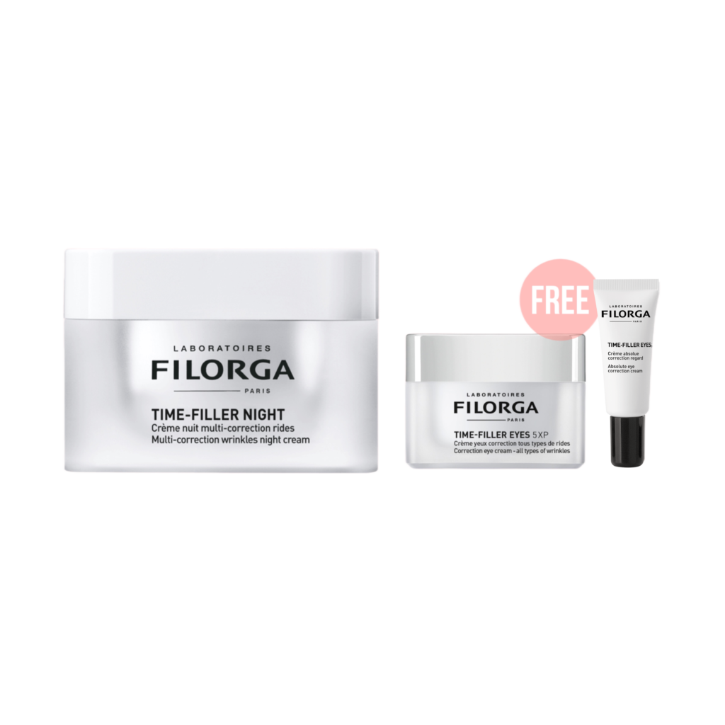 Filorga TIME-FILLER NIGHT 50ML + FREE TIME FILLER 5XP CREAM 15ML + FREE TIME FILLER EYES 4ML