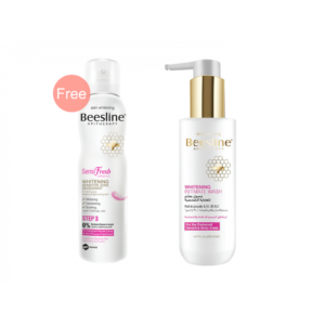 BEESLINE WHITENING INTIMATE WASH + FREE BEESLINE SENSIFRESH WHITENING SENSITIVE ZONE DEODORANT