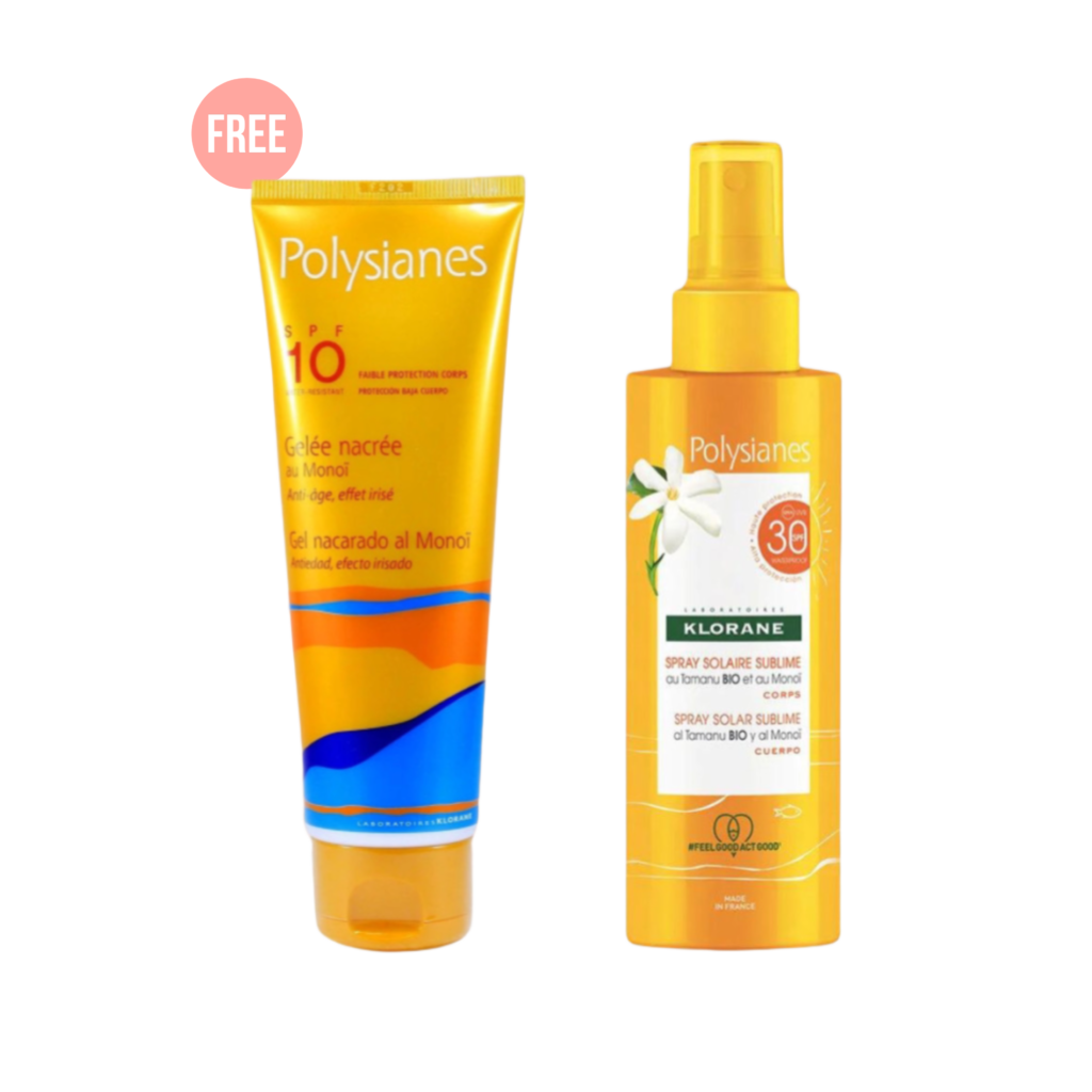 Klorane Polysianes Sublime Sun Spray SPF30 + FREE Polysianes GELÉE NACRÉE WITH MONOI 125ML