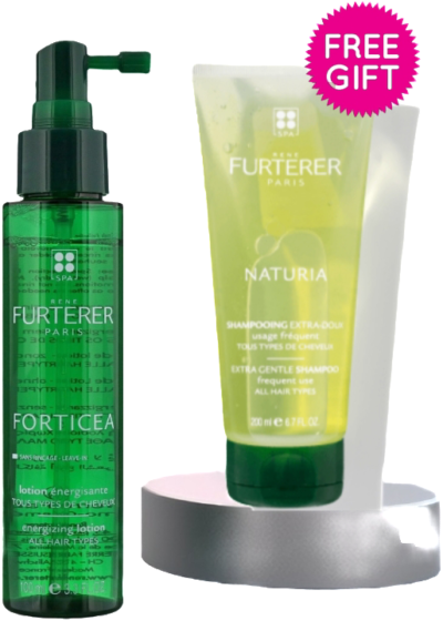 RENE Furterer FORTICEA LOTION 100ML+FREE GIFT Rene Furterer NATURIA EXTRA-GENTLE SHAMPOO 200ML