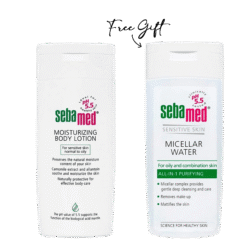 Moisturizing Body Lotion – For Sensitive and Normal Skin – 200 ml + Free Gift Sensitive Skin Micellar Water All-in-1 Purifying For Oily and Combination Skin – 200 ml