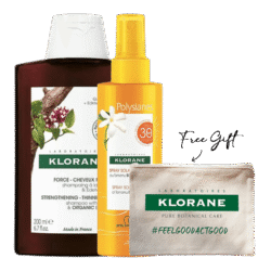 Shampoo With Quinine And B Vitamins - 200 ml, Sun Spray Spf 30 With Organic Tamanu & Monoi Body - 200 ml + Free Gift Pouch Gift