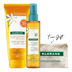 Sublime Sun Gel-Cream SPF 30 with Organic Monoi and Tamanu – 150 ml+Polysianes After-Sun Repair Oil – 150 ml + Free Gift Pouch Gift
