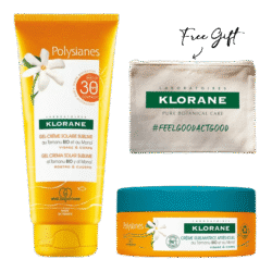 Sublime Sun Gel-Cream SPF 30 with Organic Monoi and Tamanu – 200 ml, Polysianes After-sun Sublimating Cream - 200 ml+ Free Gift Pouch Gift