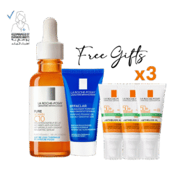 La Roche-Posay Skincare Trio: Pure Vitamin C 10 Serum + Effaclar Gel Cleanser + Anthelios Uvmune 400 Gel-cream Oil Control SPF50+ - 50ml