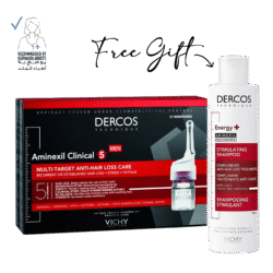 Dercos Aminexil for Men 21 x 6ml + Free Gift Dercos Energizing Shampoo - 200ml
