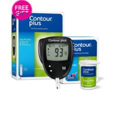 CONTOUR PLUS STRIPS + FREE Blood Glucose Monitors device