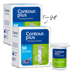 Contour Plus Blood Glucose Strip 50 Strips 1+1