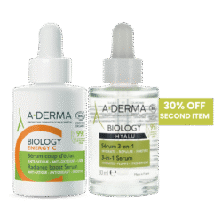 Buy Aderma Biology Energy C Serum Coup D'eclat 30ml + 30% Off On Biology Hyalu 3 In 1 Serum 30ml