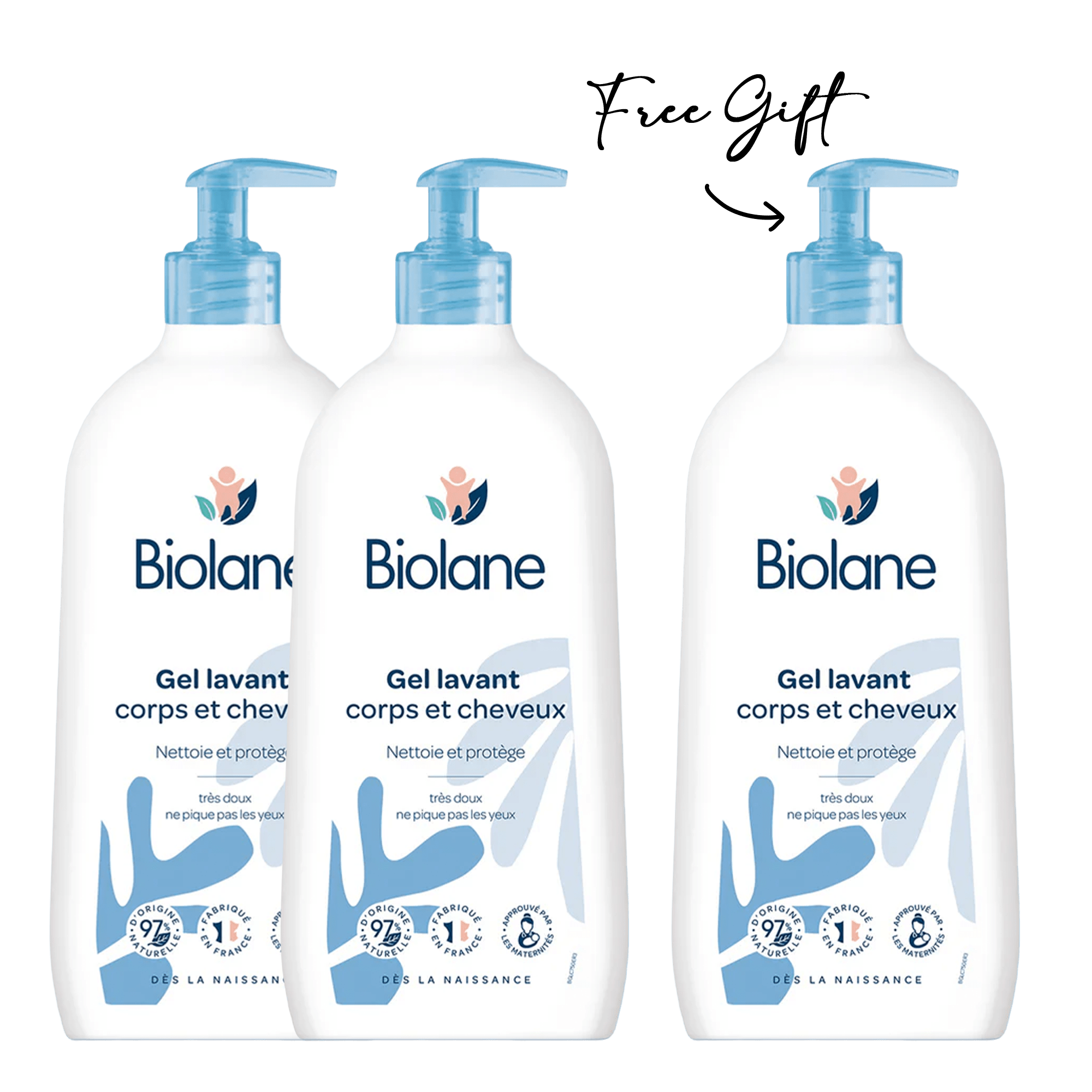 Buy 2 Get 1 Free 2 In 1 Body & Hair Wash Gel - 750 ml