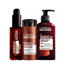 L'Oréal Men Expert Barber Club: Beard, Face & Hair 3-in-1 Wash + Long Beard & Skin Oil + Short Beard Moisturizer - 50ml