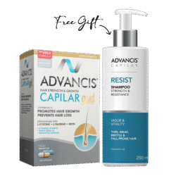 Advancis Capilar Gold 60 Cap +Advancis Capilar Resist Shampoo 250 ML