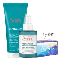 Cleanance Cleansing Gel - 200 ml, Cleanance AHA Exfoliating Serum - 30 ml + Free Gift Pouch