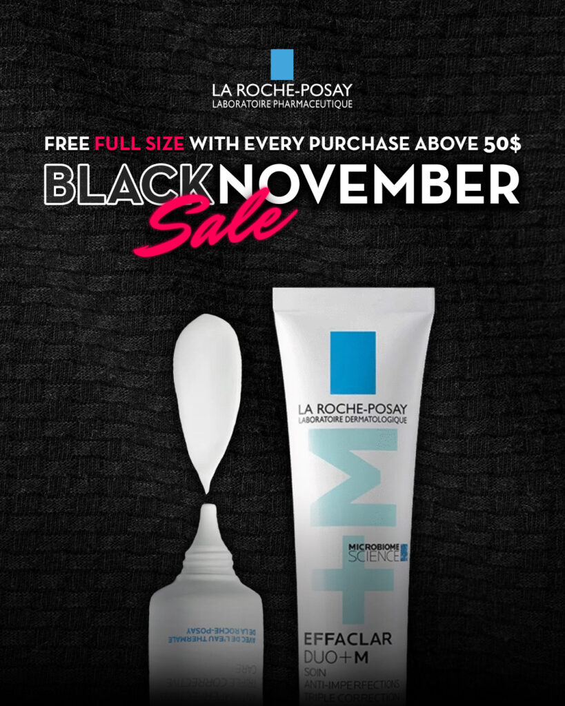 La Roche-Posay Black November Lebanon – Free full-size Effaclar Duo+M gift on purchases above $50