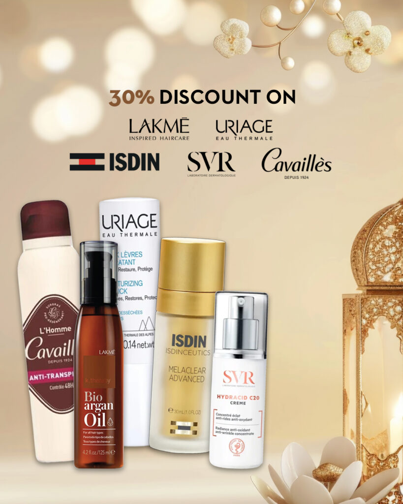 30% OFF on lakme, uriafe, isdin, SVR, Rogé Cavaillès